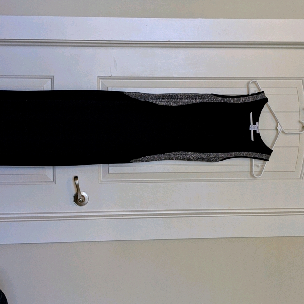 Black maxi dress with slit
